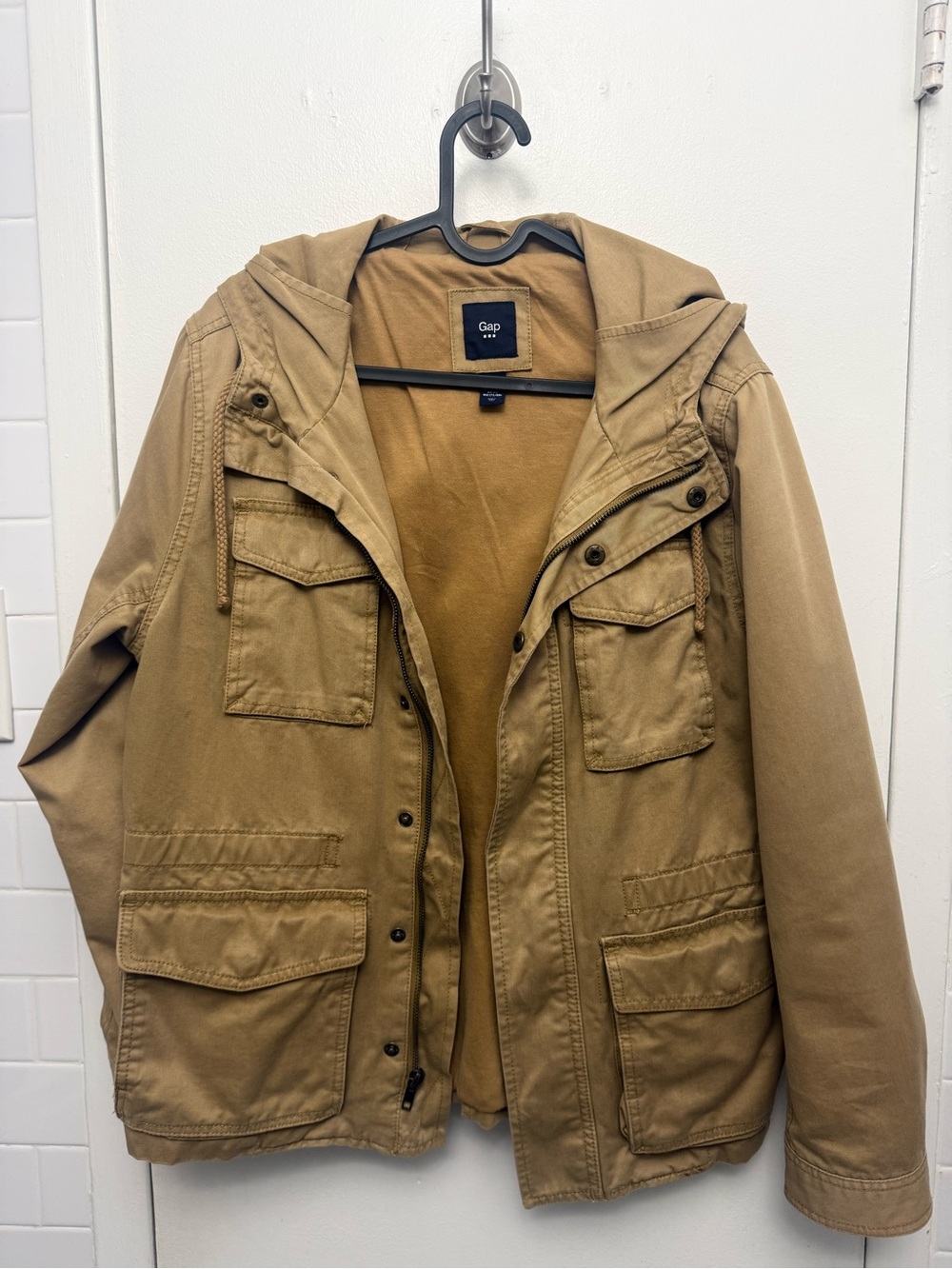 GAP Men's Hooded Field Jacket in Brown
